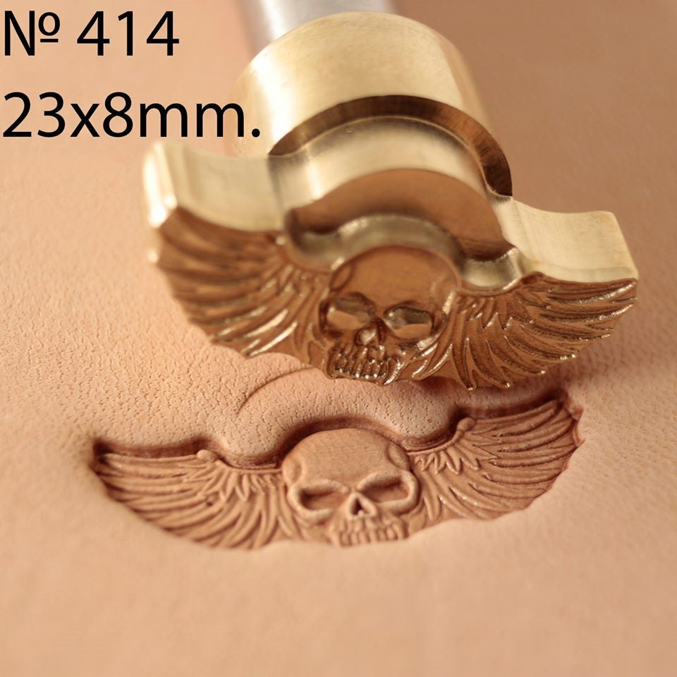 Leather Craft Stamp Tool - Skull With Wings #414