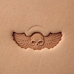 Leather Craft Stamp Tool - Skull With Wings #414