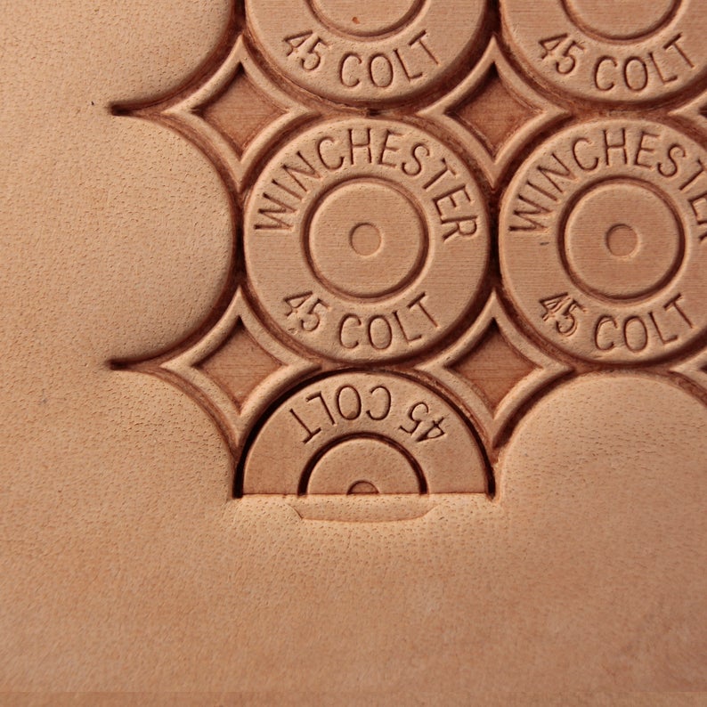 Leather Stamp Tool - Half Winchester 45 Colt #457H