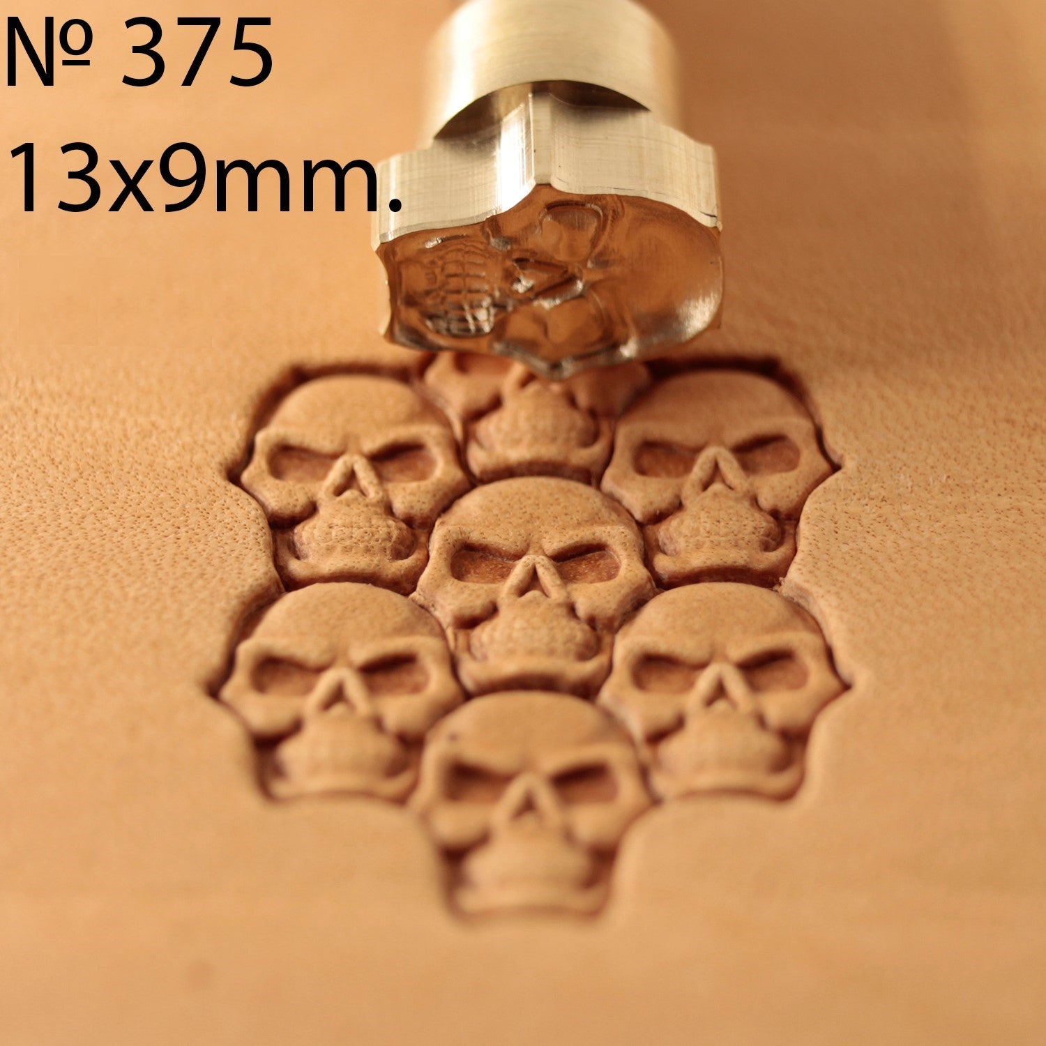 Leather Stamp Tool - Puzzle Skull #375