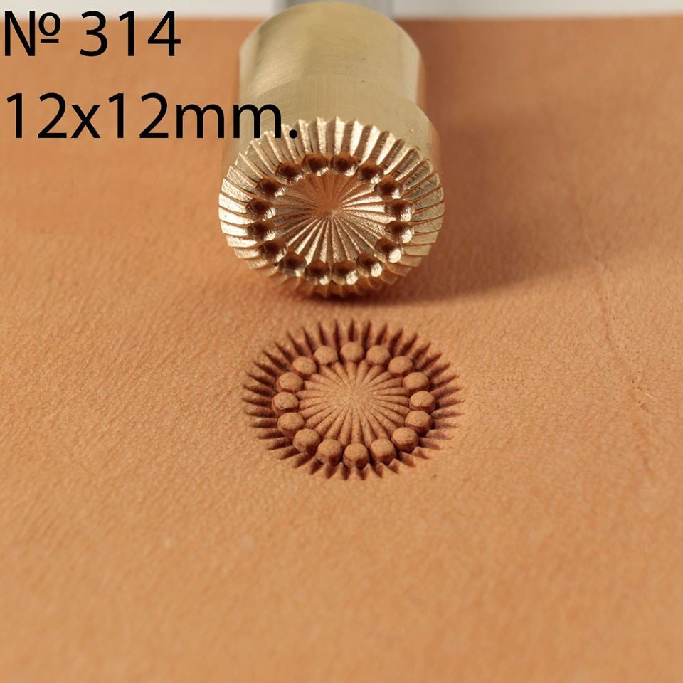 Leather stamp tool tools punches Flower center #314