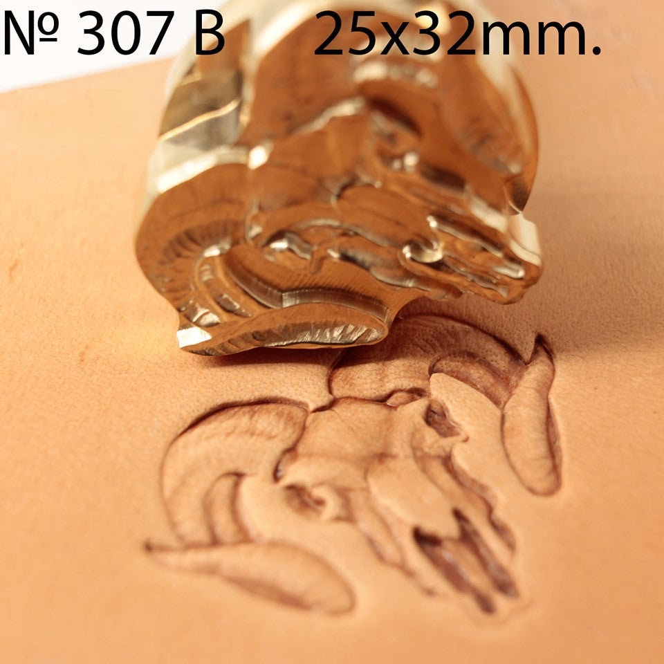 Leather stamp tool tools punches Skull of ram #307B