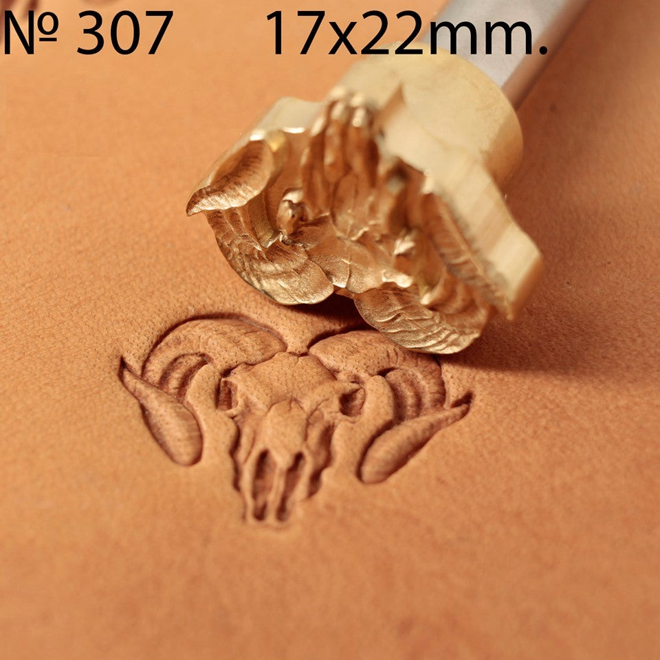 Leather stamp tool tools punches Skull of ram #307